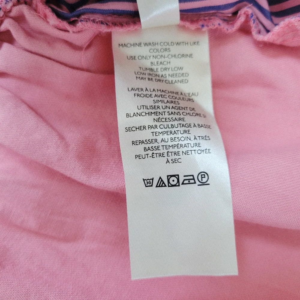 Free People Keegan Oversized‎ Tunic Dress Pink With Stripes Size XS